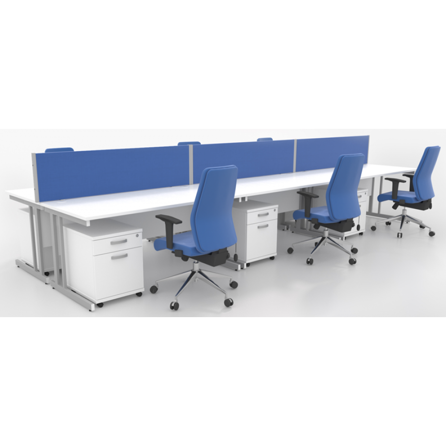 Rayleigh Cantilever 800mm Deep Straight Office Desk